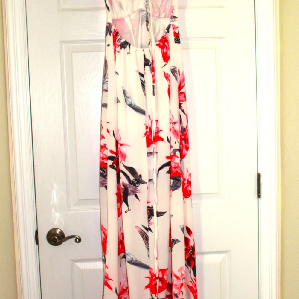 Bundle⚡️ 2/$25 Simplee Floral Print Backless Maxi Dress - Picture 6 of 8